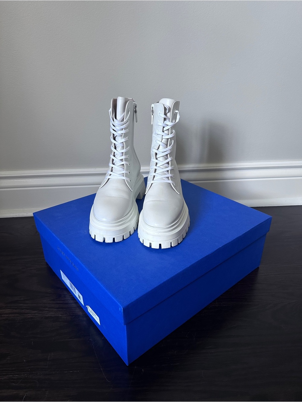 Stuart Weitzman Lace-Up Platform Combat Boots - Women